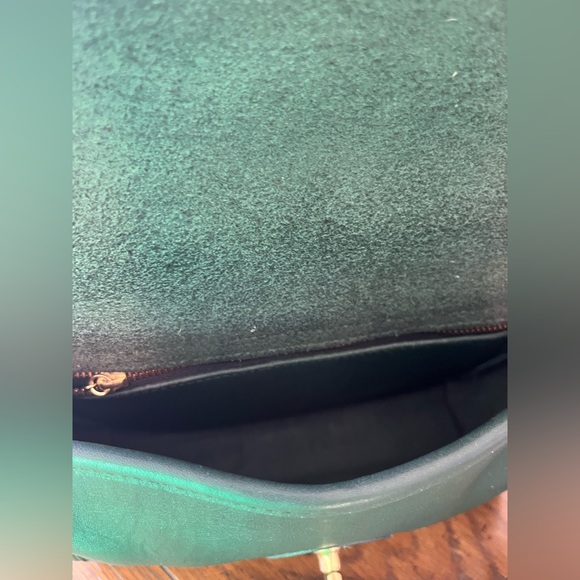 Coach vintage bottle green Devon 9908 crossbody shoulder bag brass hardware - Picture 6 of 13
